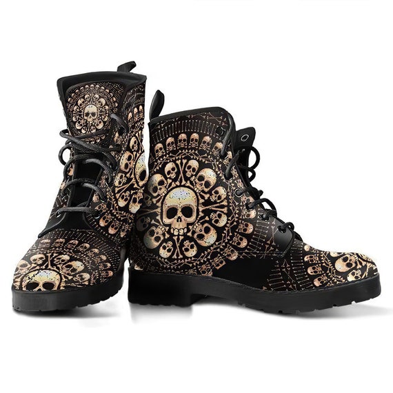 Leather Boots Women Womens Skull Boots Handmade Shoes Women Etsy
