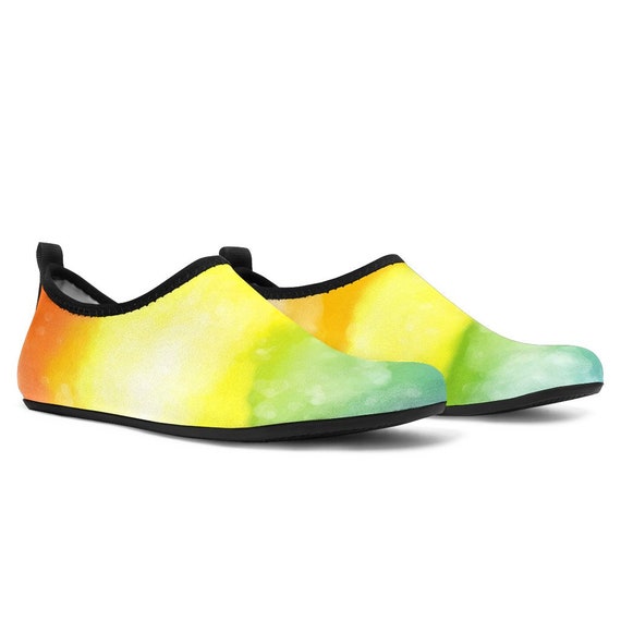 Swim Shoes Rainbow Watercolor Hippie Aqua Shoes Beach | Etsy