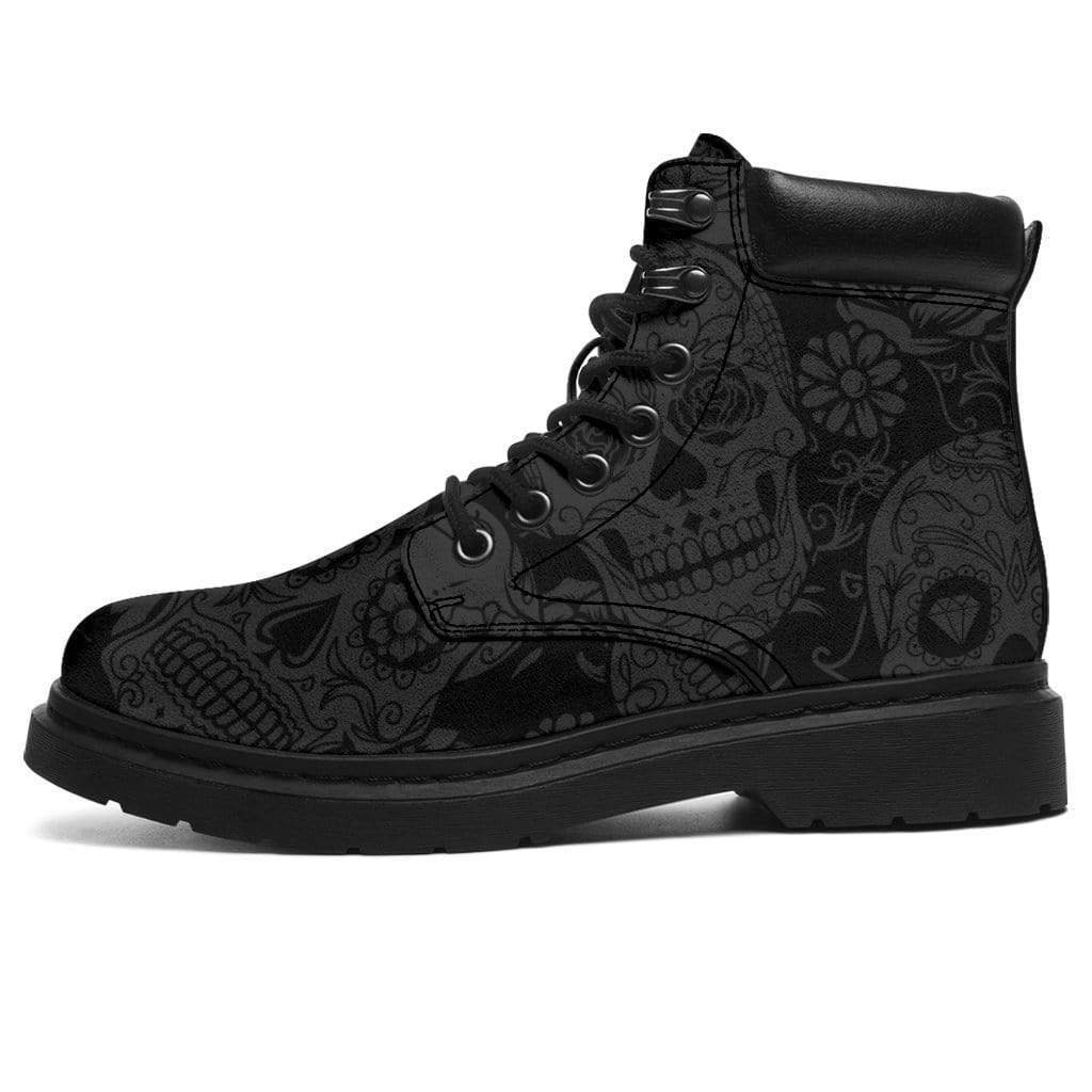 women's sugar skull rain boots