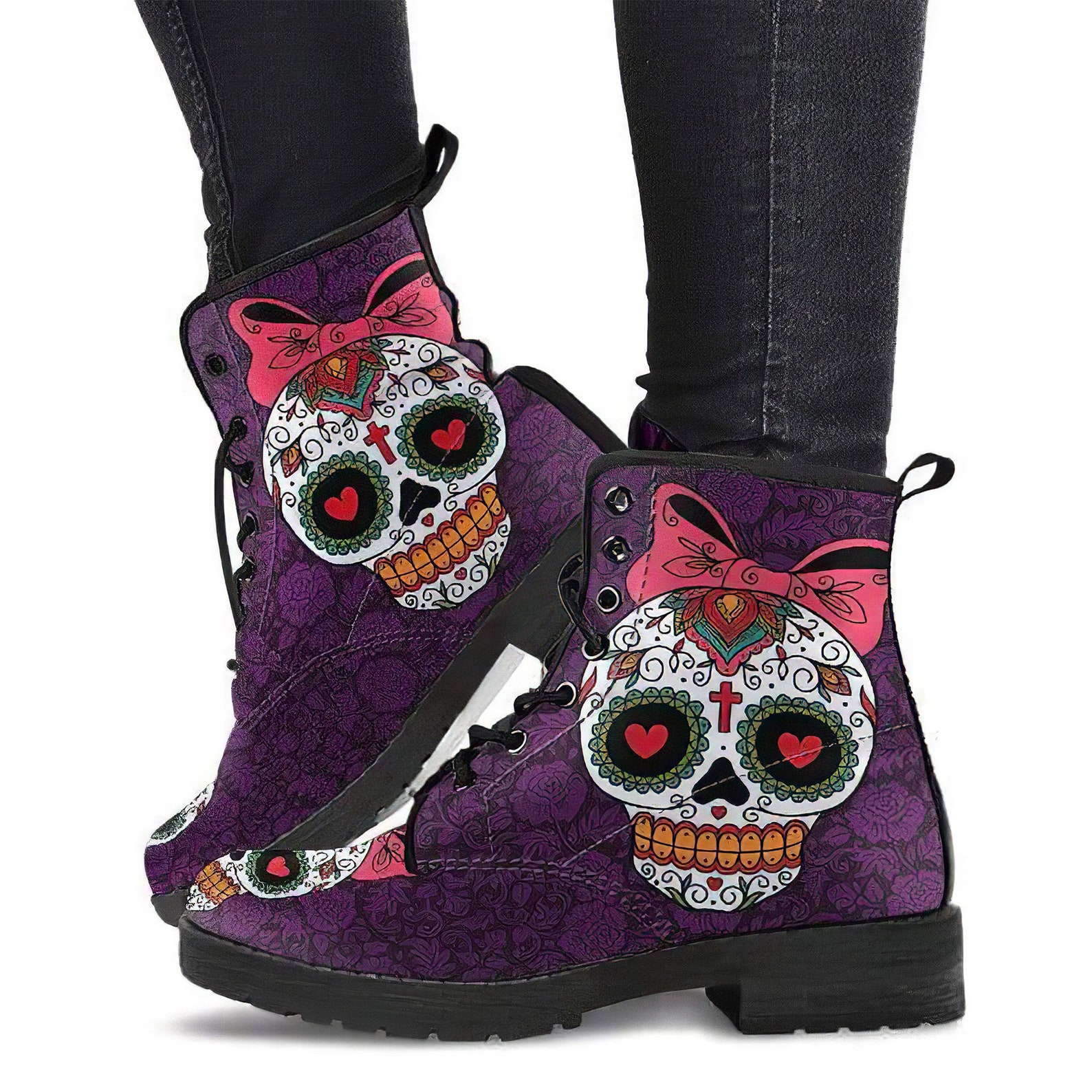 women's sugar skull rain boots