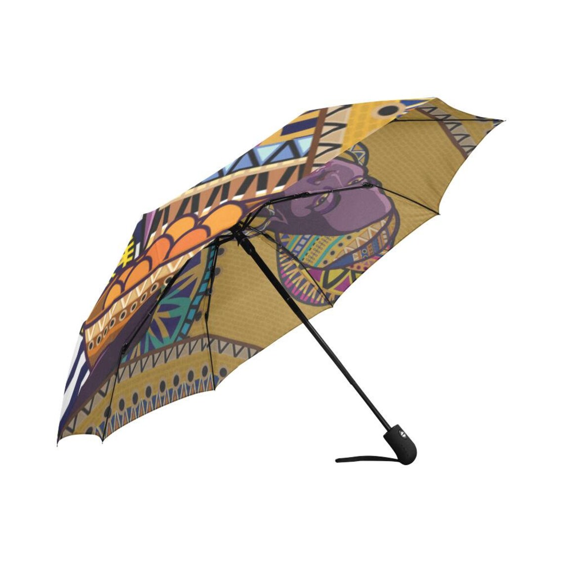 African Woman Umbrella Traditional Illustrtion Custom Rain Etsy