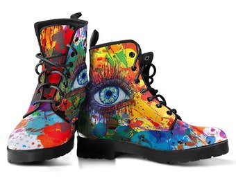 rainbow colored boots