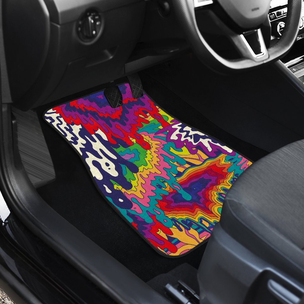 Colour Drip Car Mat Front Etsy