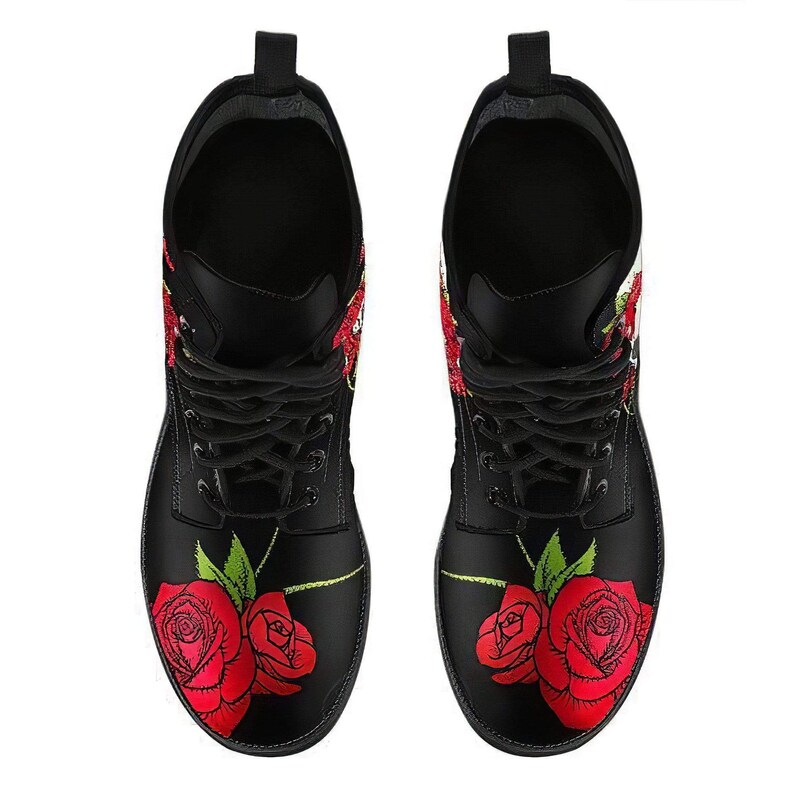 Skull Roses Women's Leather Boots main image 1