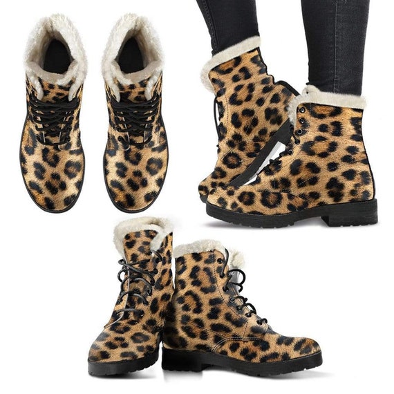 vegan leopard print boots