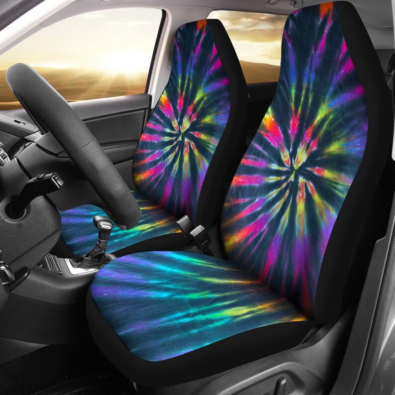Car Seat Cover Tie Dye Swirl Car Accessories Hippie Car Etsy