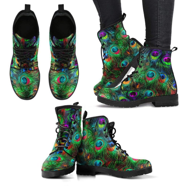 Peacock Mandala Women's Leather Boots main image 0