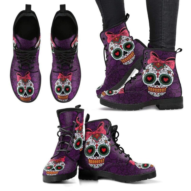 sugar skull rain boots