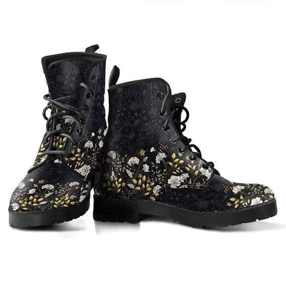 Floral Pattern Boots / Etsy