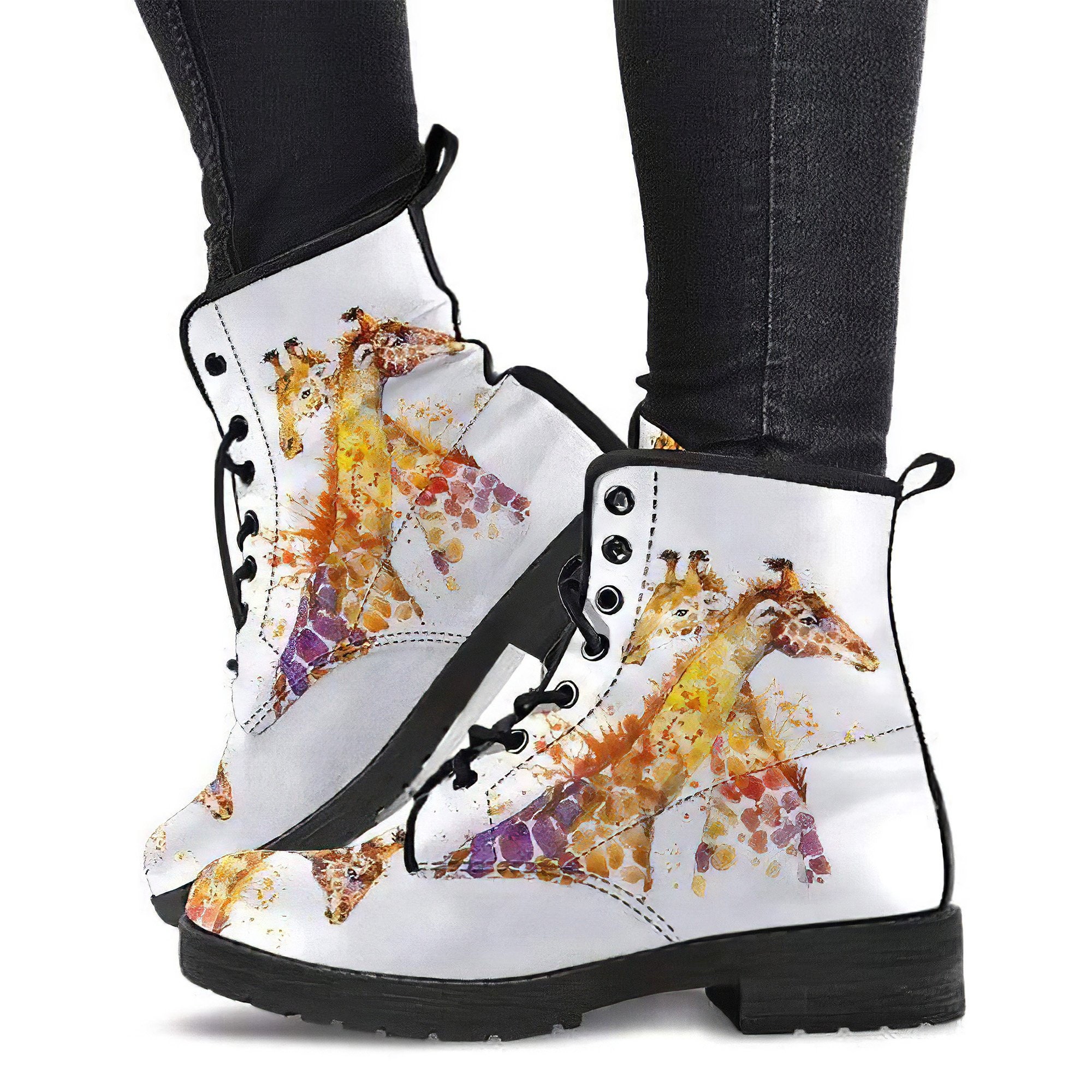 giraffe leather boots