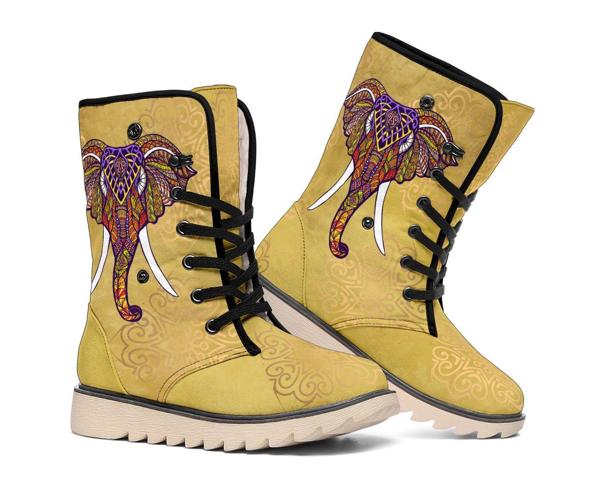 Polar Boots Elephant Head Women's Boots Lace Up Boots Etsy