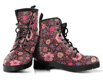 pink floral boots