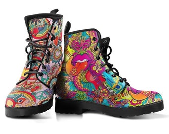 multicolored boots