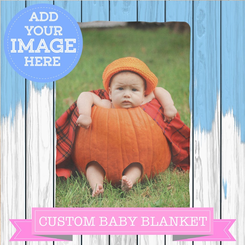 Personalized Baby Custom Photo Blanket Comfy Printed Quilt Stroller Buggy Cot Pushchair Crib Throw Nursery Playroom Den Bedspread Bedding