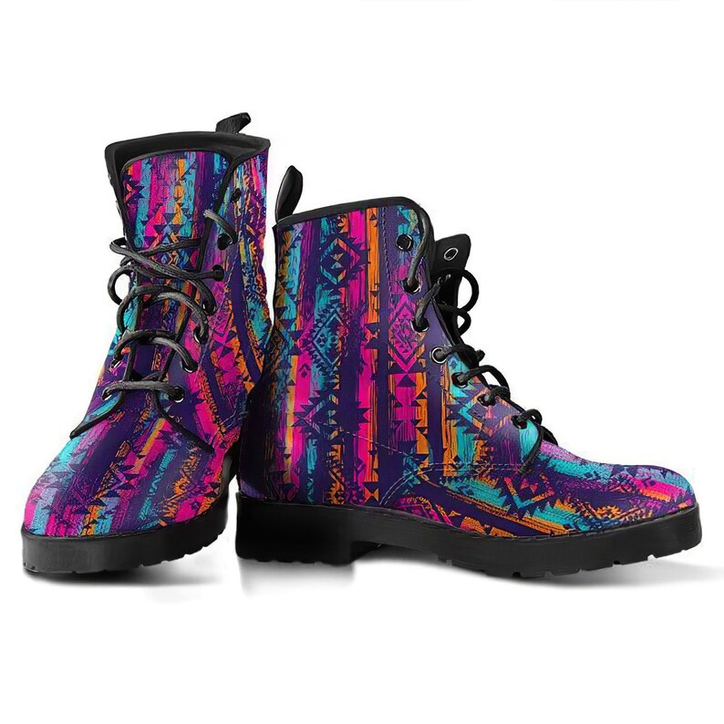 Aztec Boots Women Aztec Shoes Aztec Pink Aztec Cowboy Etsy