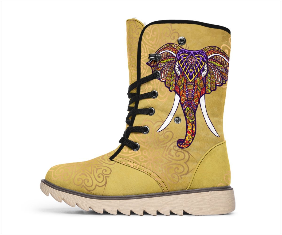 Polar Boots Elephant Head Women's Boots Lace Up Boots Etsy