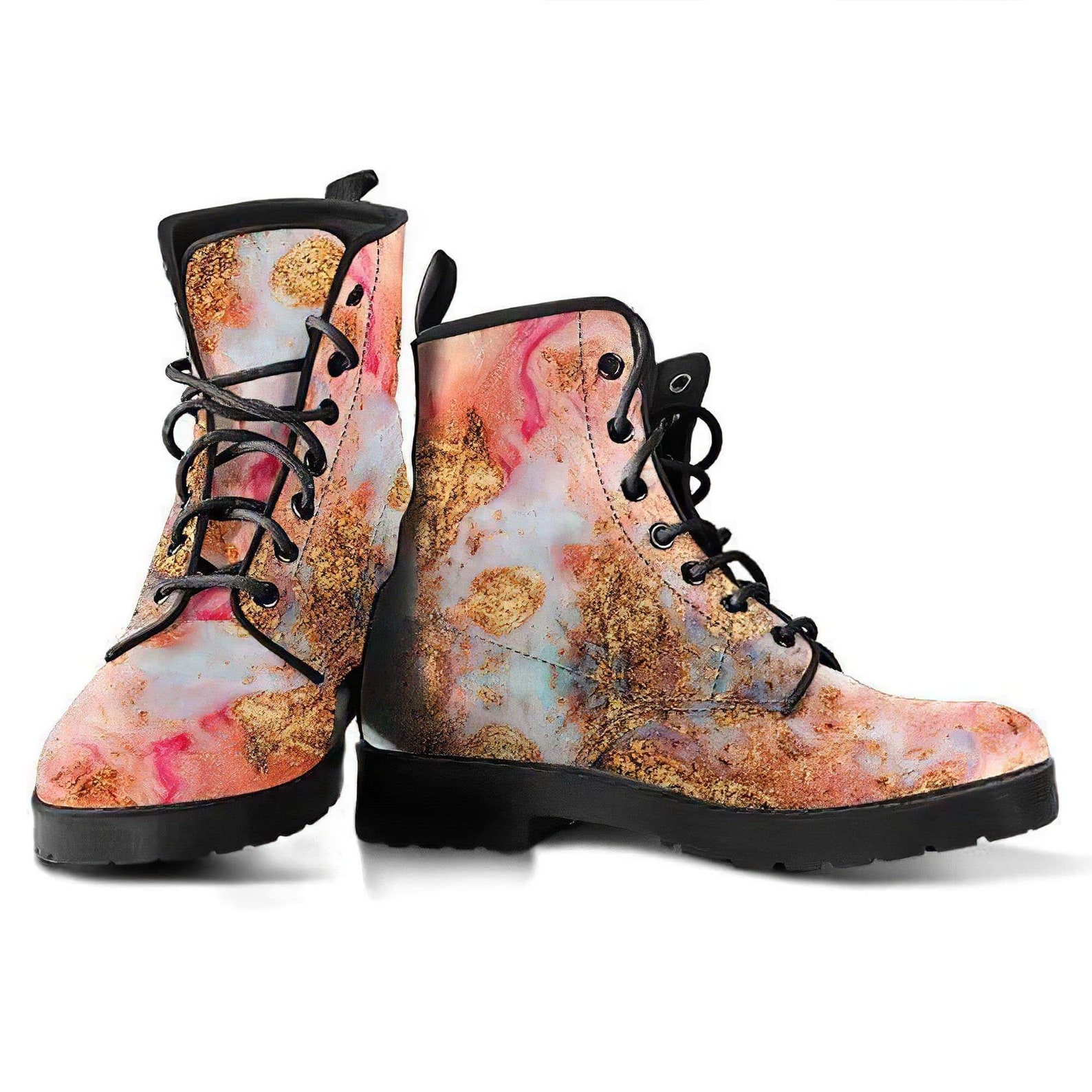 Tie Dye Boots Handmade Crafted Streetwear Rain Boots Vegan Etsy