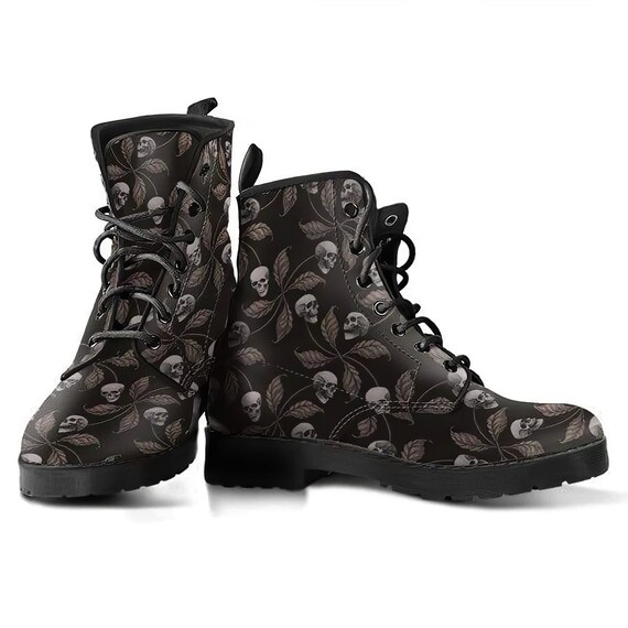 Womens Skull Boots Womens Black Boot 