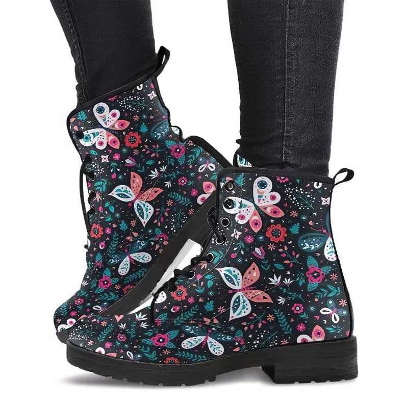 Butterfly Pattern 2 Handcrafted Boots
