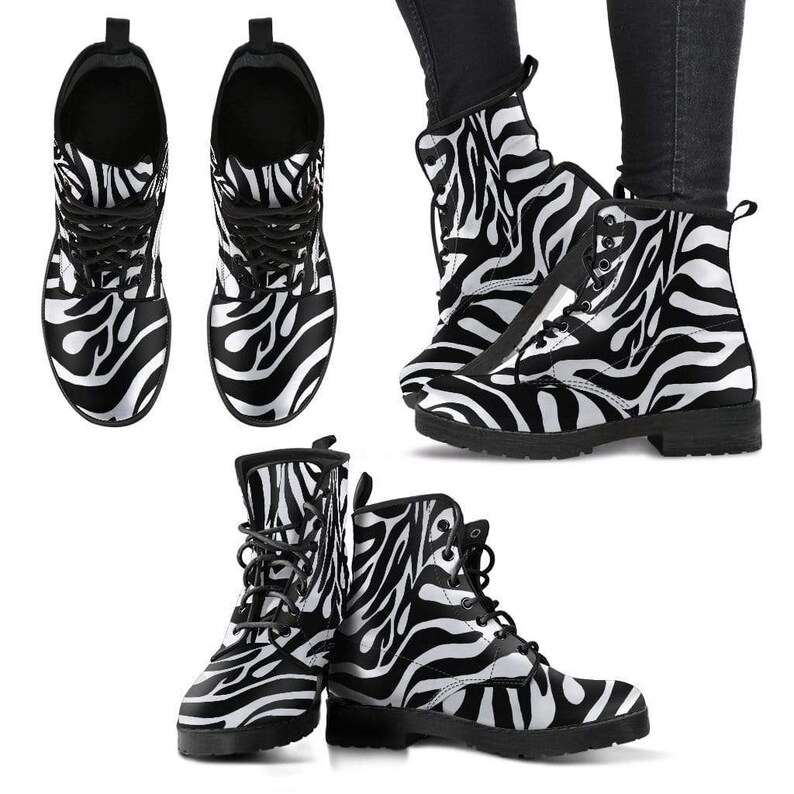 black and white zebra print shoes