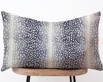 navy antelope pillow