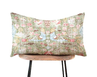 Locanda Turkish Print Lumbar Pillow Cover - Celery Green, Pink, Blue, Yellow  - 12x18, 12x20, 14x20, 14x22, 14x28, 14x36, 15x30, 20x36