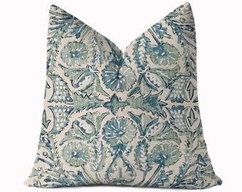 blue and green pillows