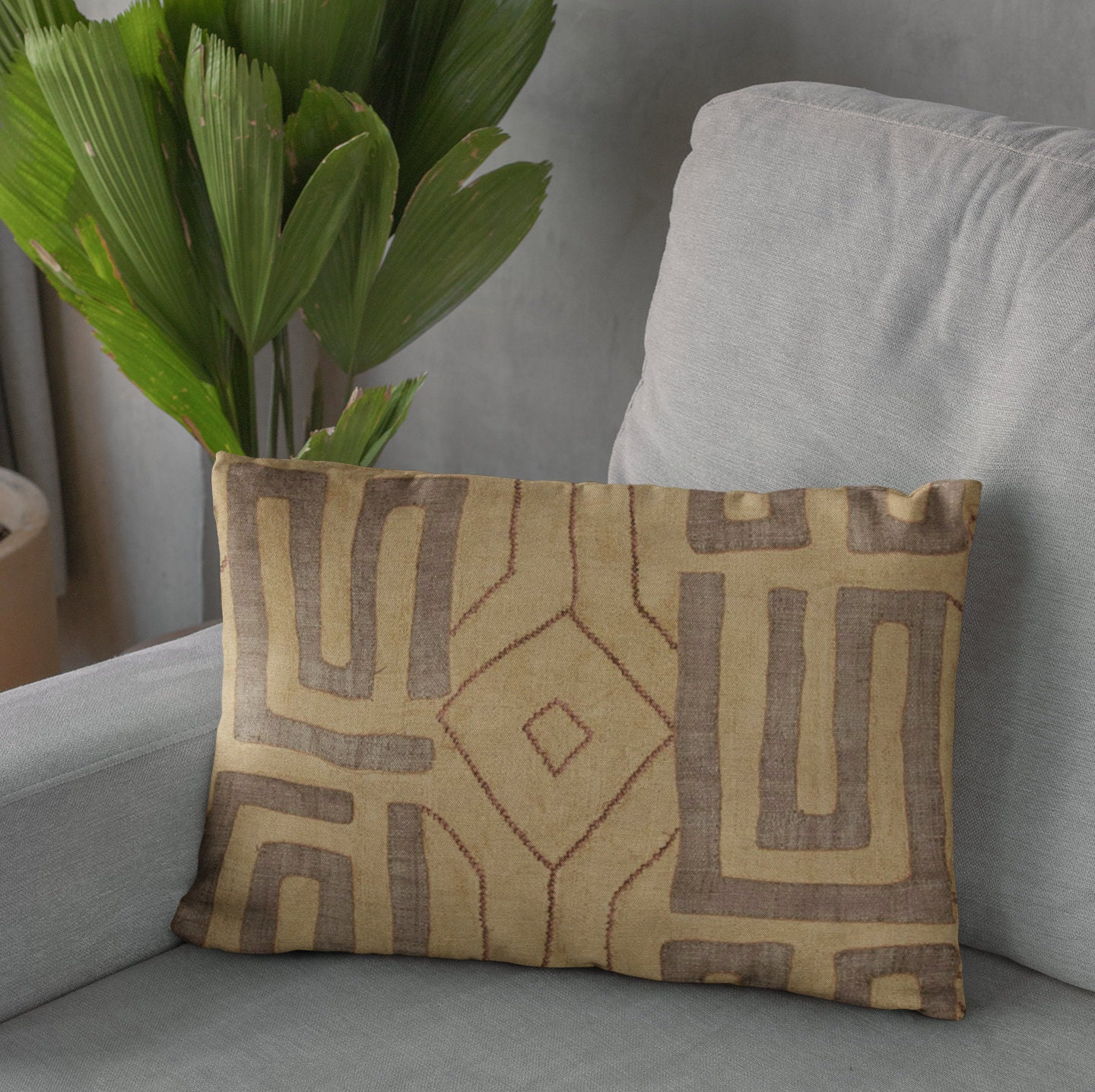 Tribal Lumbar Pillow Cover Bantu Global Tribal Pillow Etsy
