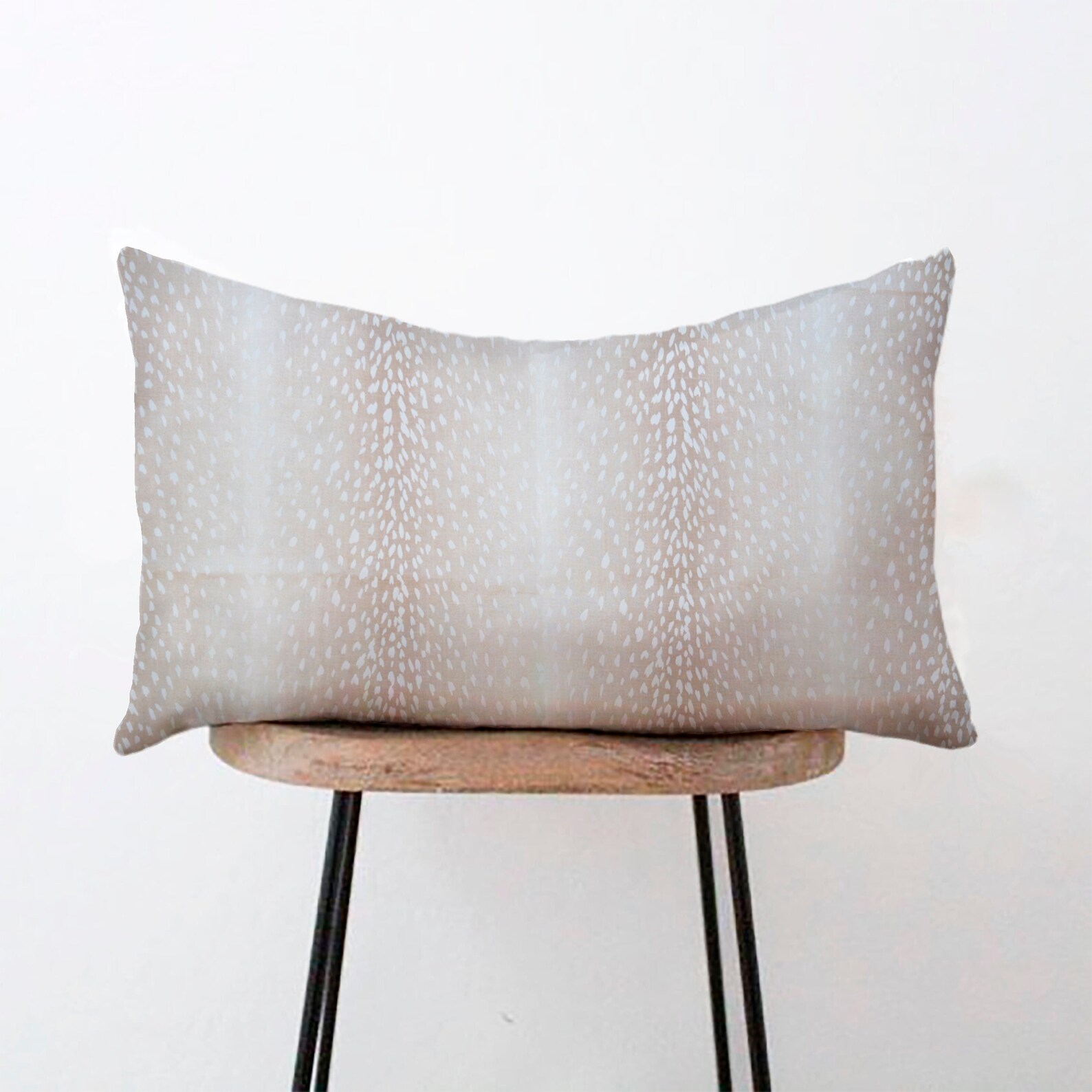 Blush Pink Antelope Lumbar Pillow Cover Animal Print Pink Etsy