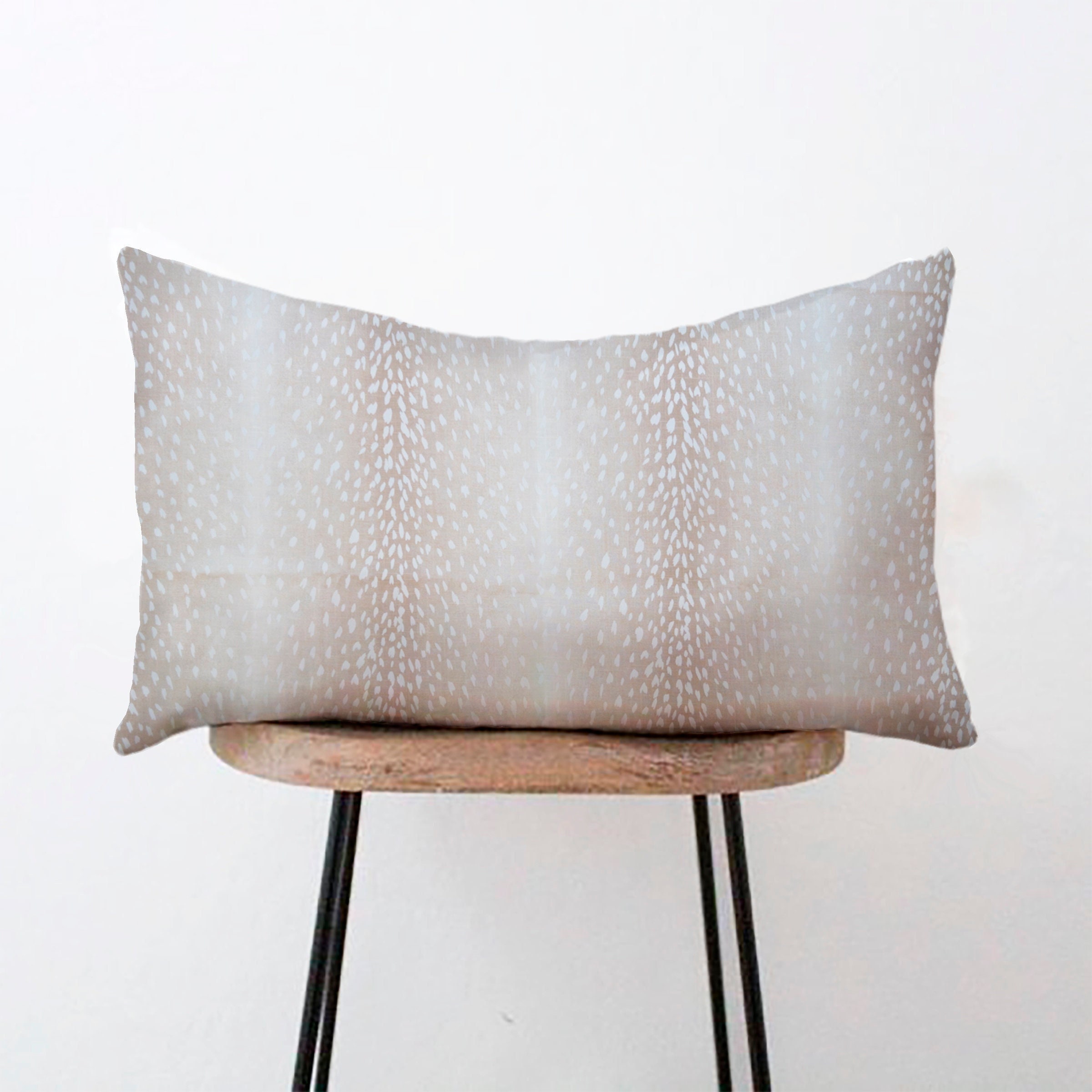 Blush Pink Antelope Lumbar Pillow Cover Animal Print Pink Etsy