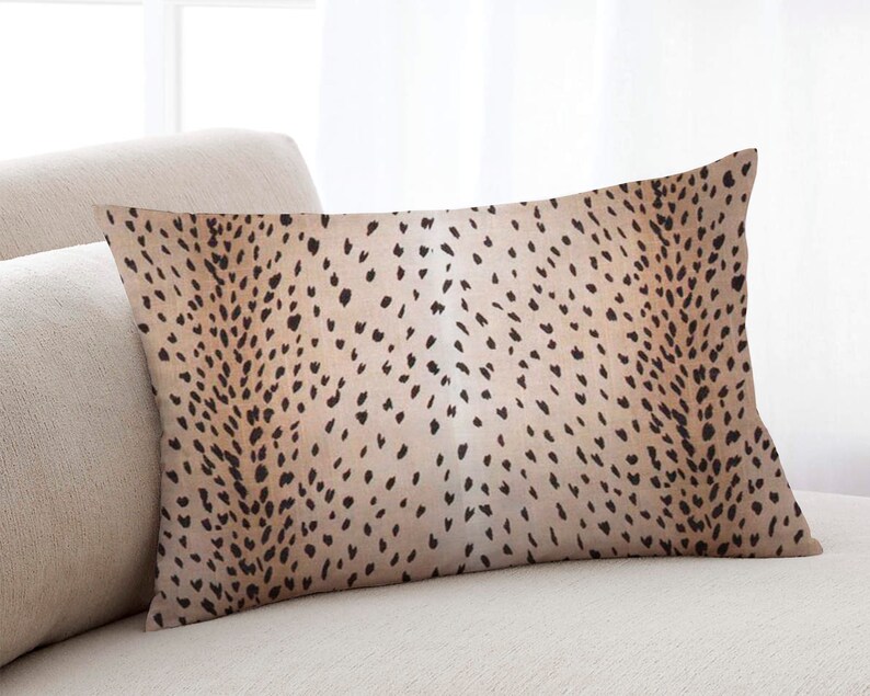 Tan and Black Antelope Lumbar Pillow Cover Fawn Deer Animal Etsy