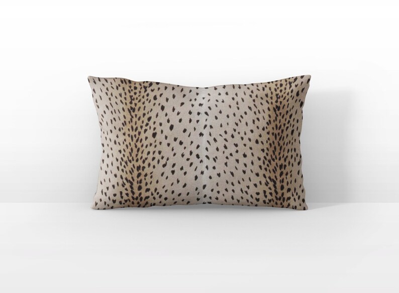 Tan and Black Antelope Lumbar Pillow Cover Fawn Deer Animal Etsy