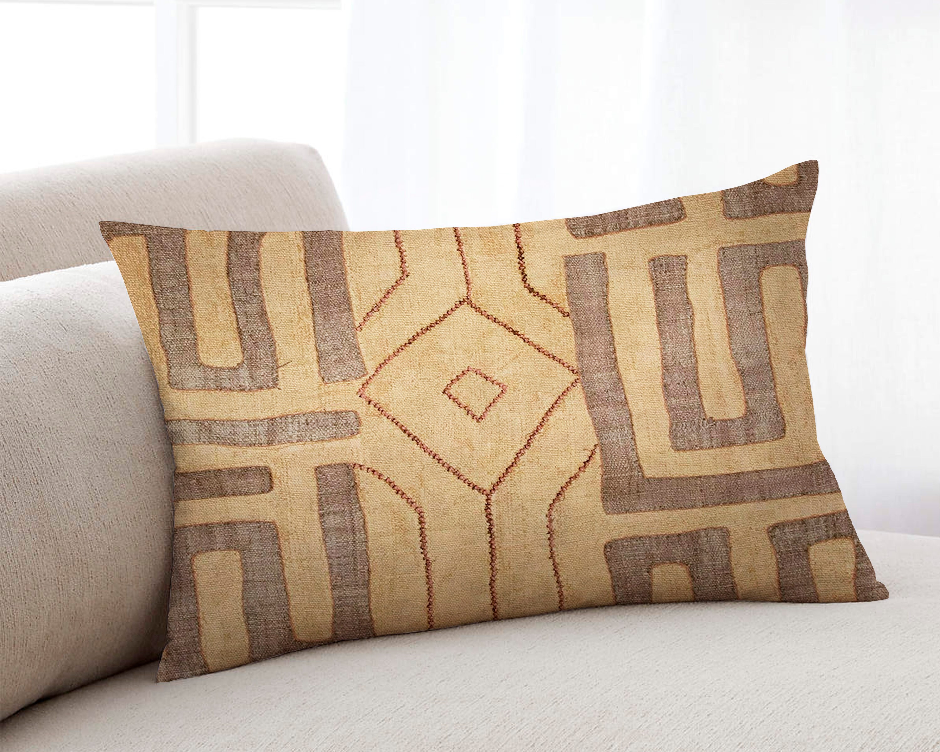 Tribal Lumbar Pillow Cover Bantu Global Tribal Pillow Etsy
