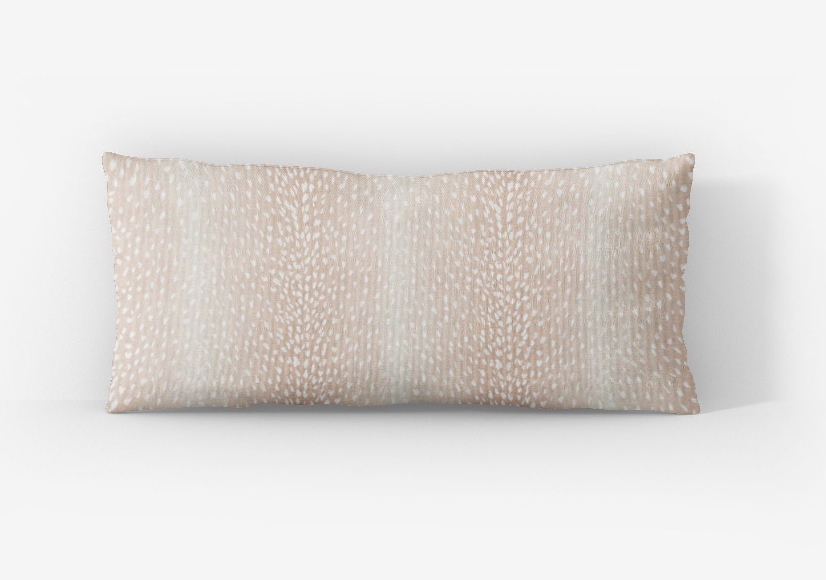 Blush Pink Antelope Lumbar Pillow Cover Animal Print Pink Etsy