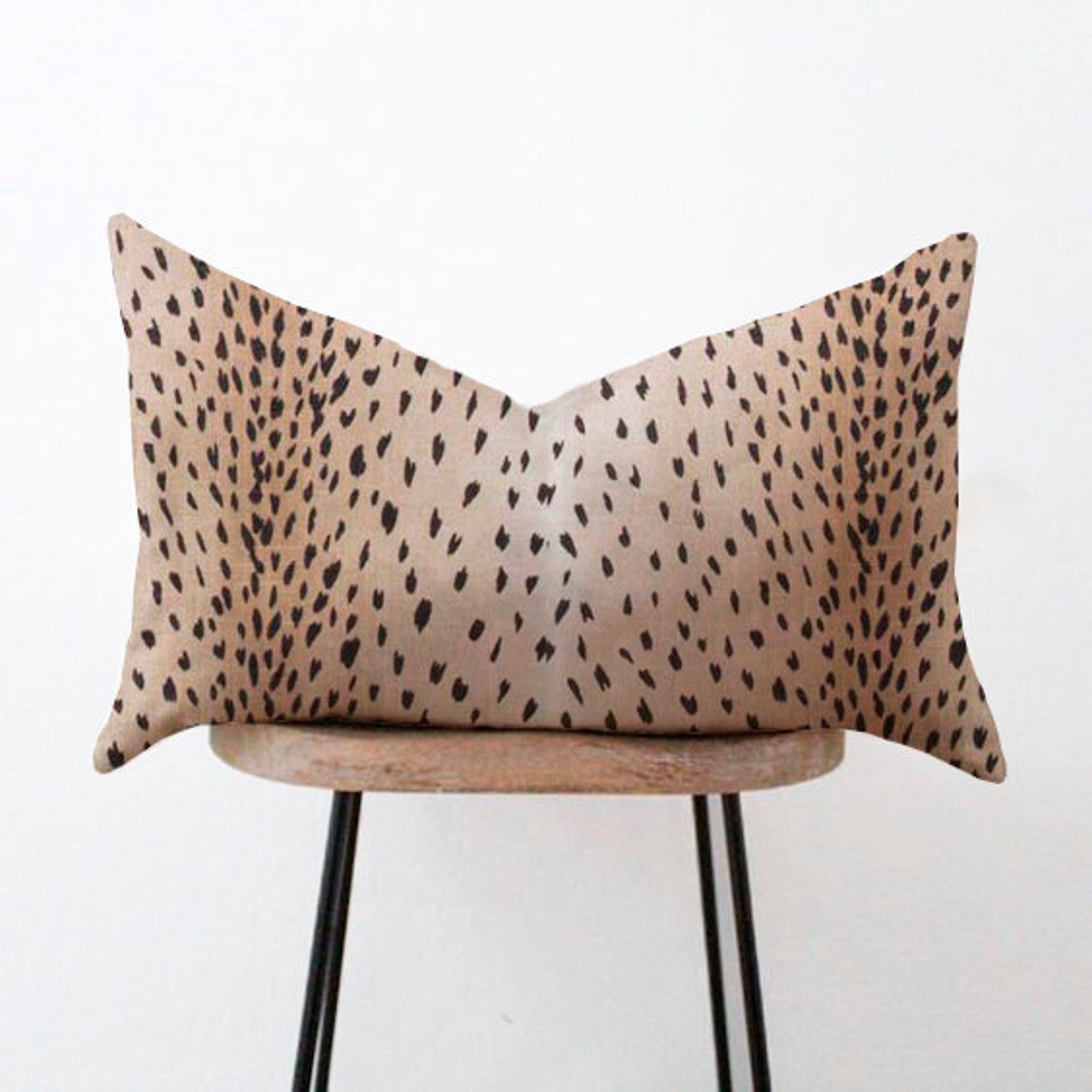 Tan and Black Antelope Lumbar Pillow Cover Fawn Deer Animal Etsy