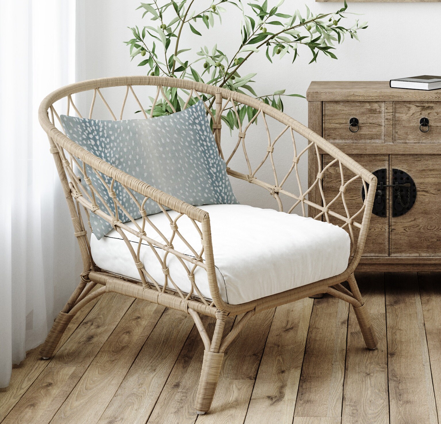 Aqua Blue Antelope Lumbar Pillow Cover Animal Print Etsy