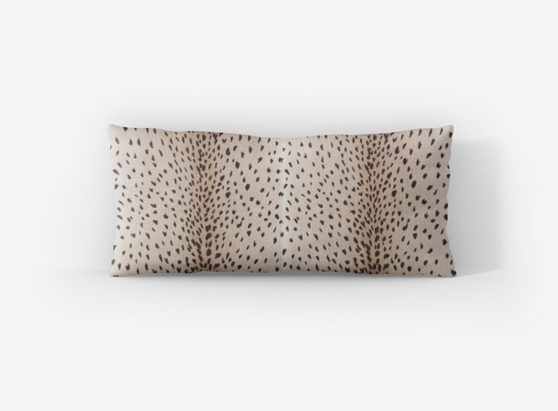 Tan and Black Antelope Lumbar Pillow Cover Fawn Deer Animal Etsy