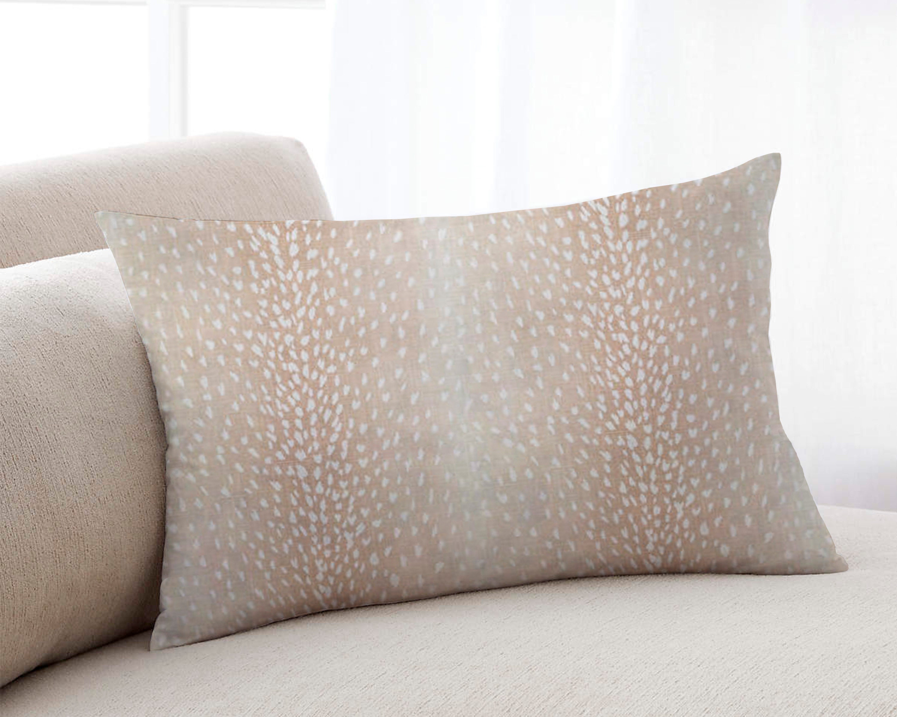 Blush Pink Antelope Lumbar Pillow Cover Animal Print Pink Etsy