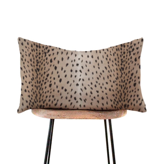Tan and Black Antelope Lumbar Pillow Cover Fawn Deer Animal Print 12x16 12x18 12x20 14x20 14x22 14x28 14x36 15x30 20x30 Etsy