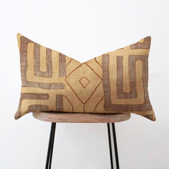 Tribal Lumbar Pillow Cover Bantu Global Tribal Pillow Etsy