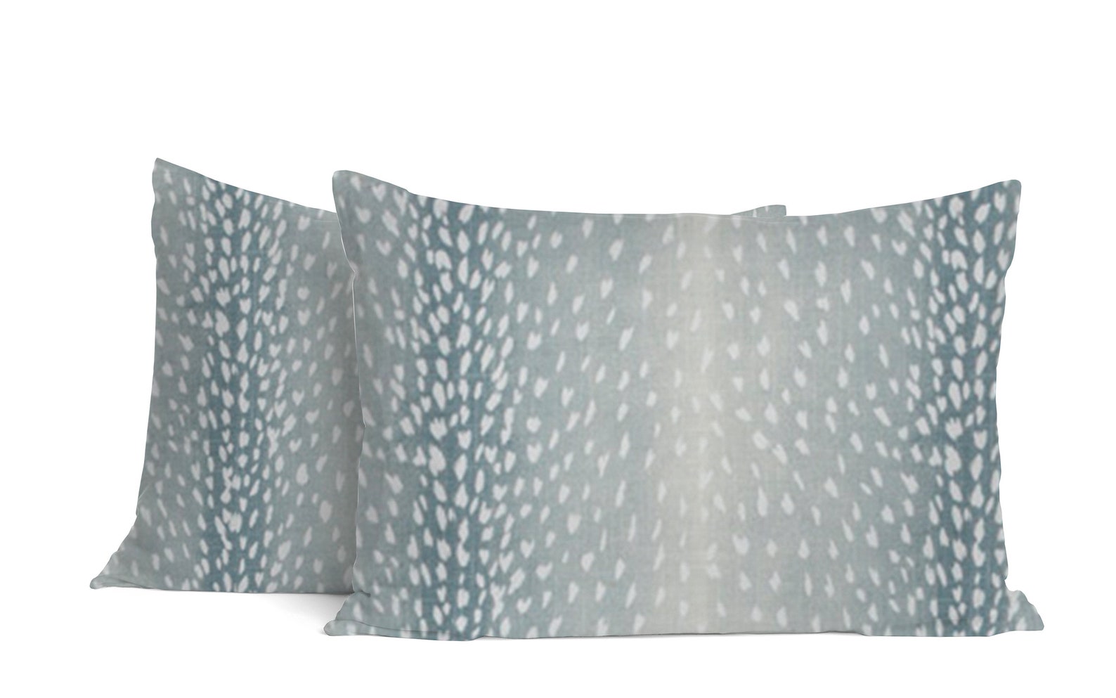 Aqua Blue Antelope Lumbar Pillow Cover Animal Print Etsy