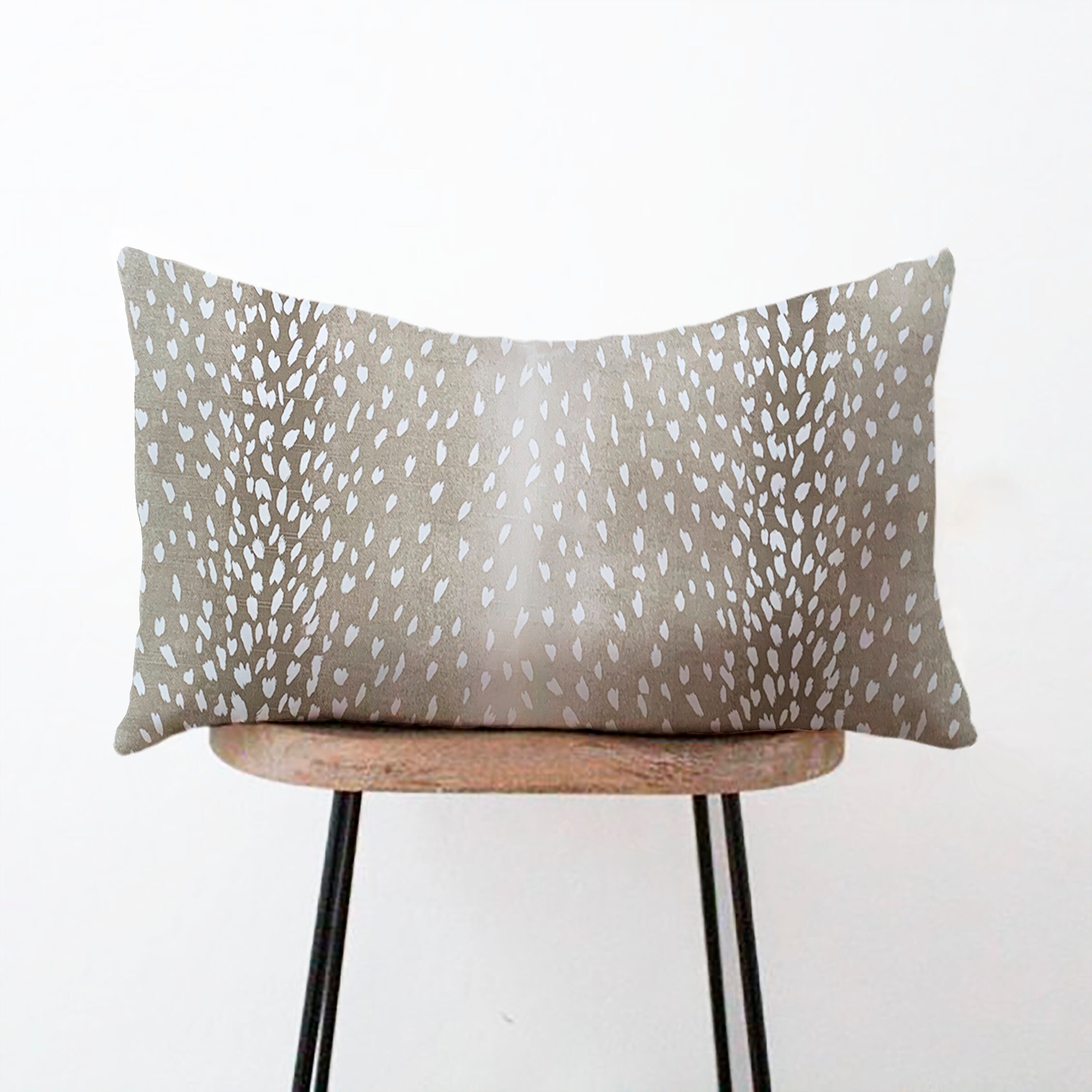 Fawn Antelope Lumbar Pillow Cover Deer Tan Beige White Etsy