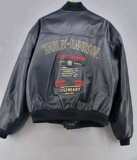 Harley davidson bomber jacket/leather - Gem