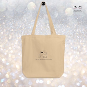 Ecologische biologische "The Best Day"-tas, Lyric-geïnspireerd, minimalistische lijnkunst, Fearless-geïnspireerde tas, Moederdag-cadeautas