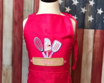Personalized Child Apron: Embroidered Kids Chef Apron, Ages 2-6