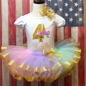 Unicorn Birthday Tutu Outfit- Unicorn Dress - Unicorn Party Set