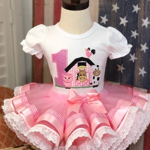Farm Birthday Outfit - Farm Tutu Outfit - Girl Barn Animals Birthday