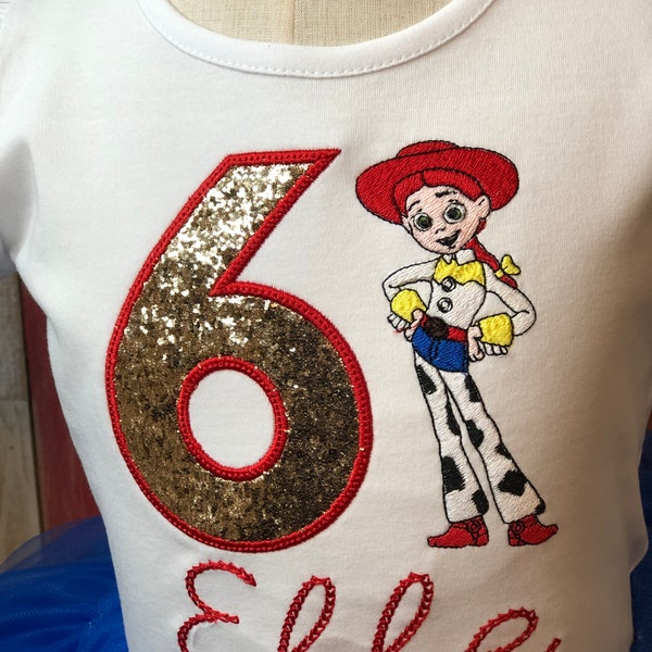 Jesse Toy Story Birthday Shirt cowgirl party photoshoot Fancy, short costume Pageant