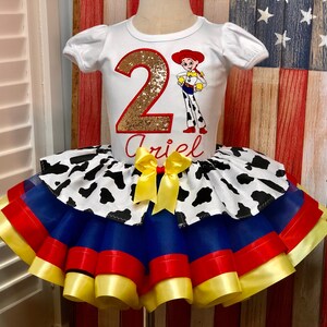 Jesse Toy Story Birthday Outfit cowgirl tutu outfit party photoshoot Fancy, tutu outfit costume Pageant