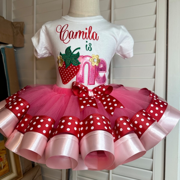Strawberry Tutu Outfit - Strawberry Birthday Outfit